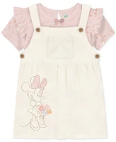 Disney Baby Girls Minnie Mouse Cotton Bodysuit & Jumper, 2 Piece Set
