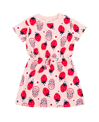 Marvel Spider-Man Girls French Terry Skater Dress Toddler to Big Kid