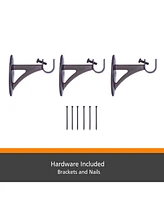Kenney Fast Fit Mission 5/8 Inch Decorative Curtain Rod - Easy Install Window Treatment