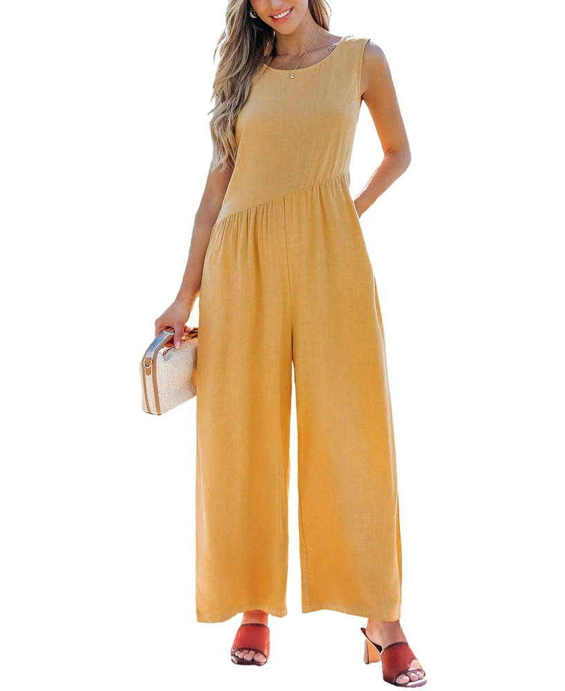 Women's Marigold Petals Yellow Jumpsuit