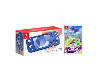 Nintendo Switch Lite Blue Bundle With Zelda Game