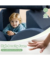 13-Piece Convertible Modular Kids Play Couch for Nursery, Playroom, and Bedroom Versatile Seating Toddlers