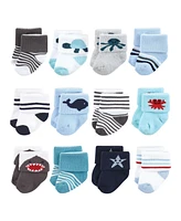 Hudson Baby Cotton Rich Terry Socks -Pack, Sea Creatures