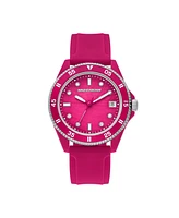 Skechers Women's Rosencrans Three-Hand Date, Pink Polycarbonate Watch