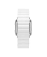 Skechers Women's Beckworth Digital, White Polycarbonate Watch