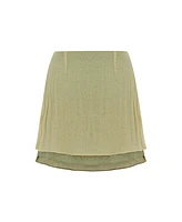 Nocturne Women's Mini Skirt with Tie Detail