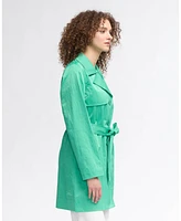 Nvlt Women s Crinkle Trench with Self Belt