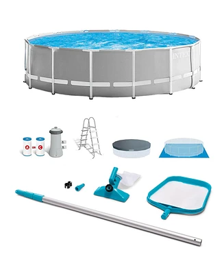 Intex Prism Frame 15'x48" Swimming Pool Set with Ladder, Cover & Maintenance Kit