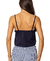 Edikted Womens Odette Tie Detail Tank Top