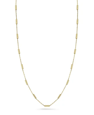 Rachel Zoe Fine Jewelry 14K Gold Cylinder Station Necklace