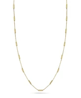 Rachel Zoe Fine Jewelry 14K Gold Cylinder Station Necklace