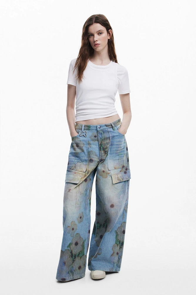 Desigual Women's Jeans Wide Leg Collina Strada