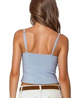 Edikted Womens Lucie Lace Trim Tank Top