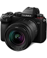 Panasonic Lumix Dc-S5 Mirrorless Camera with Lumix S 20-60mm L-Mount Lens Bundle with 64GB Sd Card, Backpack, Shoulder Strap, Mini Tripod, Extra Batte