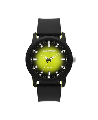 Skechers Men's Ostrom Three-Hand, Black Polycarbonate Watch