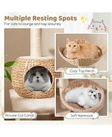 5-Layer Climbing Cat Tree with Scratching Posts & Washable Cushions Multi-Level Fun & Comfort for Cats