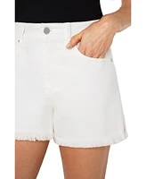 Liverpool Los Angeles Women's Christine High Rise A-Line Fray Hem Shorts