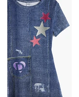 Desigual Girls Girls's Denim dress with stars