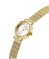 Guess Women's Analog Gold-Tone Steel Mesh Watch, 28mm