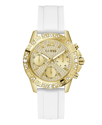 Guess Women's Multifunction White Silicone Watch, 40mm