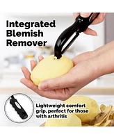 Swivel Peeler with Razor Sharp Stainless Steel Blades & Strong Ergonomic Handle