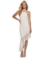 Guess Women's Claudia Asymmetric-Hem Lace Dress