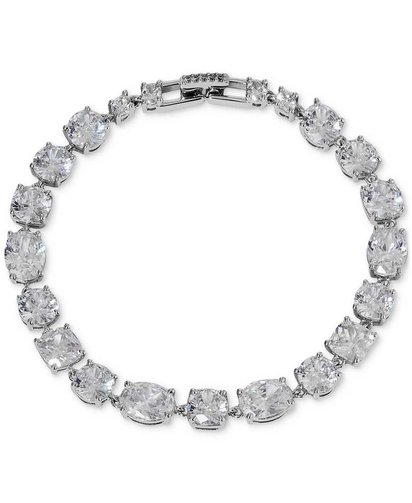 Eliot Danori Silver-Tone Cubic Zirconia Flex Bracelet, Exclusively at Macy's