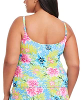 Bleu by Rod Beattie Plus Lets Get Away Scoop Neck Tankini