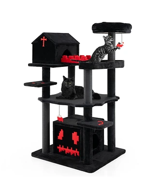 Gothic Cat Tree Stylish & Spooky Multi-Level Tower for Cats