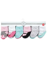 Luvable Friends Cotton Rich Baby Terry Socks 24-Pack, Mint Pink Mary Janes, 0-6 Months