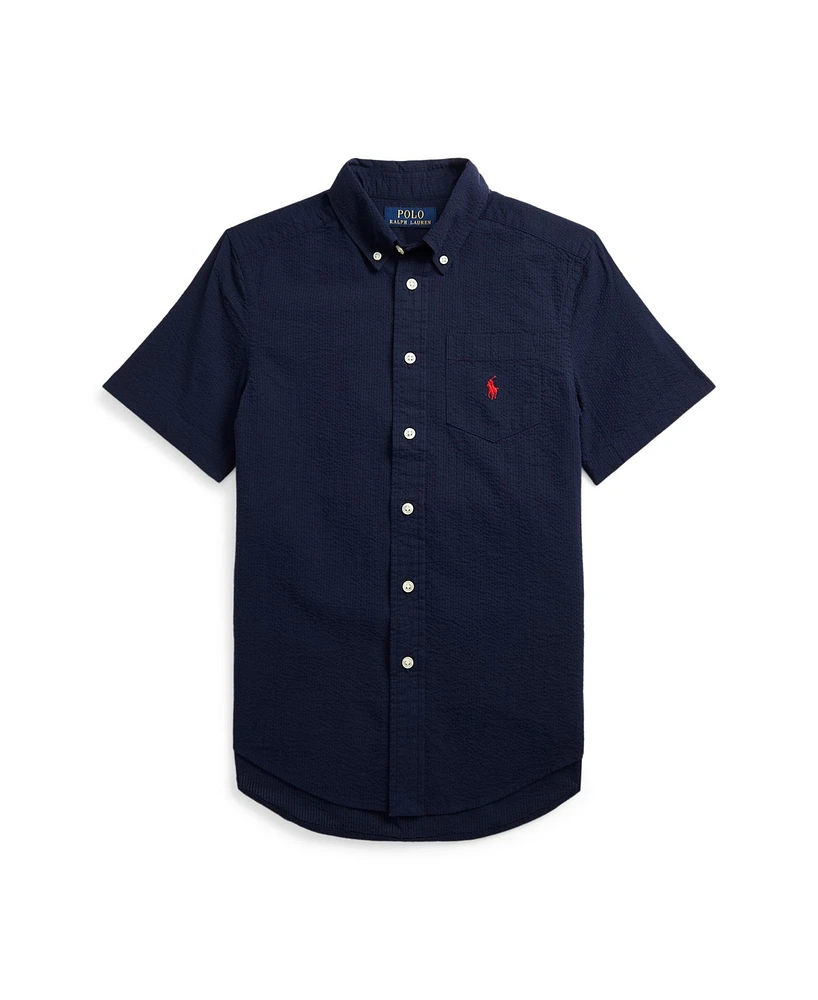 Polo Ralph Lauren Big Boys Seersucker Short-Sleeve Shirt