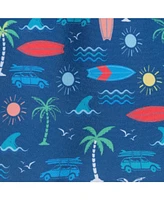 Toddler/Child Boys Navy Surf Icon Print Swim Trunk