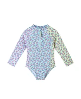 Infant Girls Floral Print Rash Guard