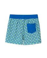 Toddler/Child Boys Orange & Navy Striped Swim Trunk