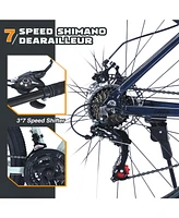 27.5 Inch Wheels 21 Speed Mountain Bike, for Men Women Boys and Girls, Front Suspension,Aluminum Alloy Frame