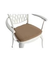 3-Piece Patio Bistro Set with Cushion and Umbrella Hole
