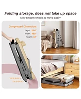 Pilates core bed, foldable home high quality, yoga studio with the same commercial fitness equipment, beige