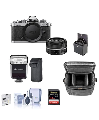 Nikon Z fc Dx-Format Mirrorless Camera with 28mm Lens Bundle with Flashpoint Zoom-Mini Ttl R2 Flash, 64GB Sd Card, Bag, Screen Protector, Filter Kit,