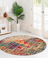 Lr Home Lanai Cop-815 7'6''x7'6'' Round Area Rug