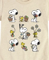 Peanuts Big Girls Snoopy Easter Graphic Short Sleeve T-Shirt