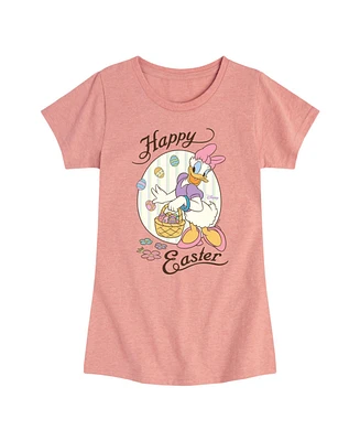 Disney Big Girls Daisy Happy Easter Graphic Short Sleeve T-Shirt