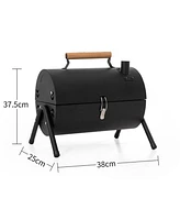 Portable Charcoal Grill: Tabletop, Outdoor Cooking, Durable Steel
