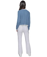 Karl Lagerfeld Paris Women's Marled Four-Pocket Cardigan