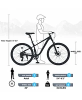 29 Inch Wheels Single Speed Mountain Bike, for Men Women Boys and Girls, Front Suspension, Steel Frame