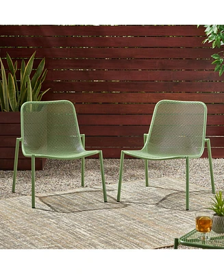 Modern Mesh Metal Stackable Chairs: Durable & Space-Saving Outdoor Seating