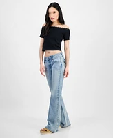 Celebrity Pink Juniors' Flap-Pocket Flare Jeans
