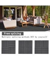 Interlocking Deck Tiles, 11.8"x11.8" (44-Pack), Outdoor Flooring for Patio, Poolside, Backyard
