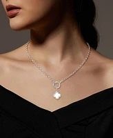 Unwritten Diamond Cut Clover Pendant Necklace