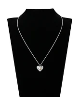 Unwritten Cubic Zirconia Crystal Faith Heart Pendant Necklace