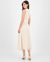 Anne Klein Women's Lace Belted Midi Dress